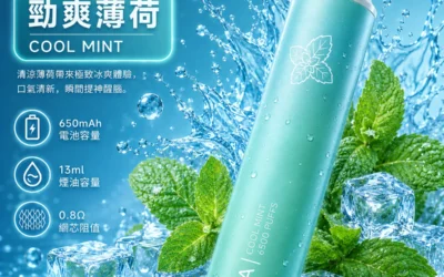 極光冷冽瞬間醒腦！ILIA 6500口薄荷拋棄式電子煙：天然原葉微甜，零負擔不生痰喉韻 – 玩家糖果屋